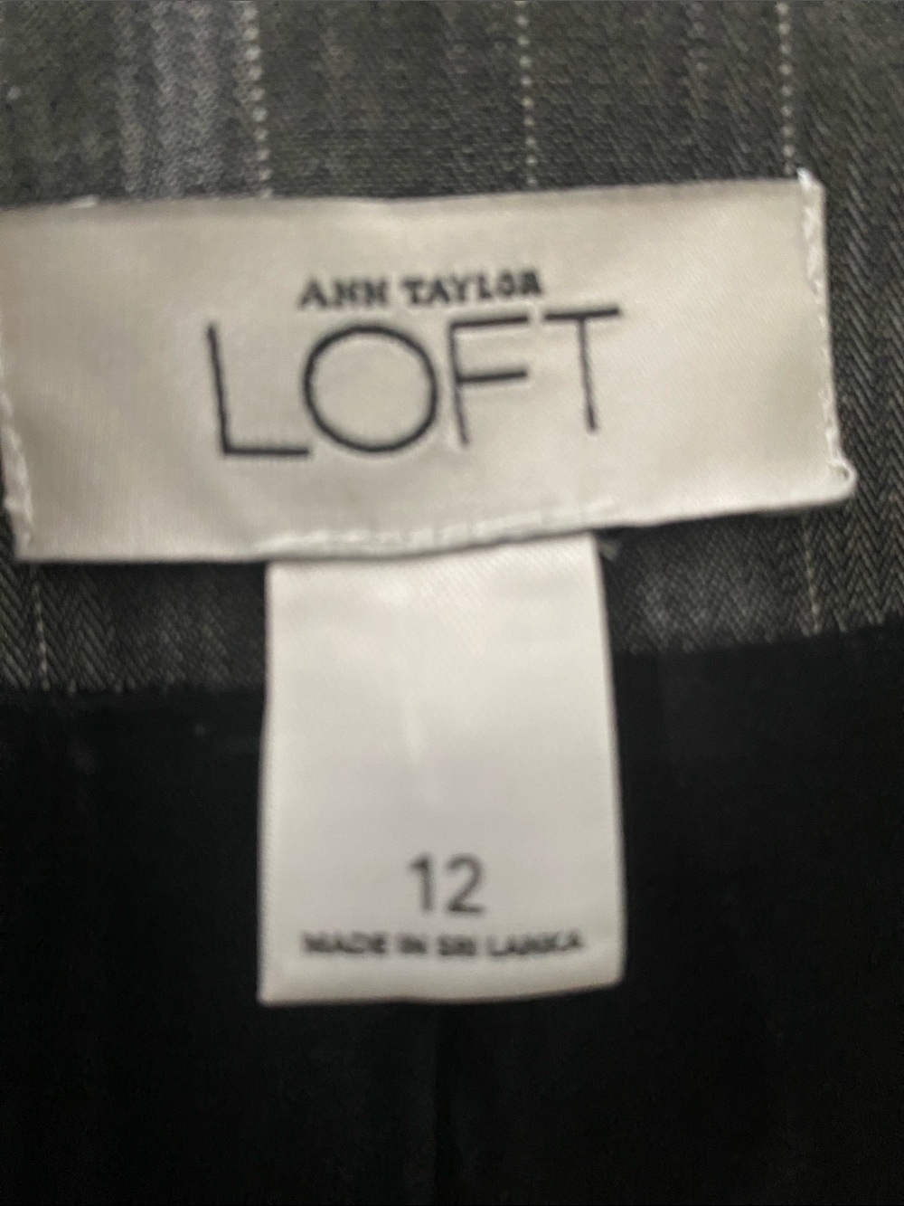 LOFT Gray Pinstripe Women's Two-Piece Suit - Picture 4 of 4